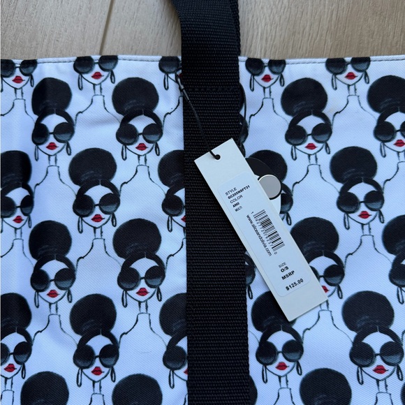 Alice + Olivia Graphic Black and White Tote - Picture 2 of 4
